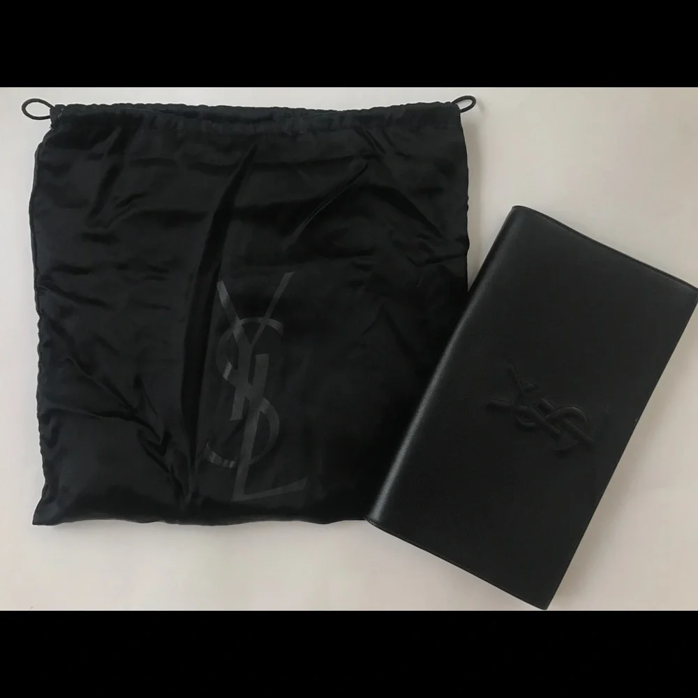Yves Saint Laurent Black Leather Clutch